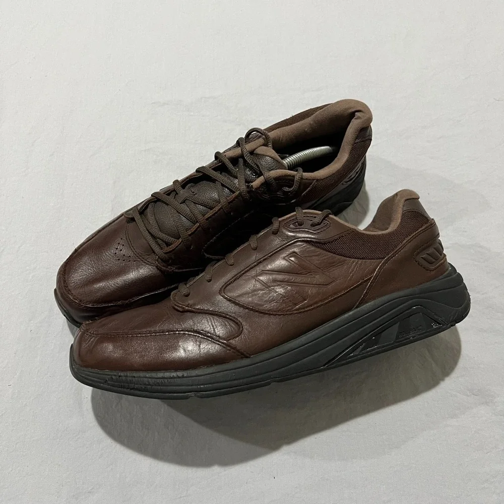 New Balance 928v3 Mens Brown Leather Low Top Casual Walking Sneakers Size 12